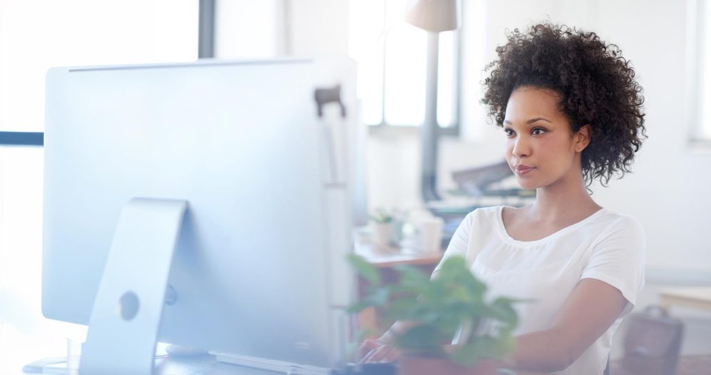 woman at computer