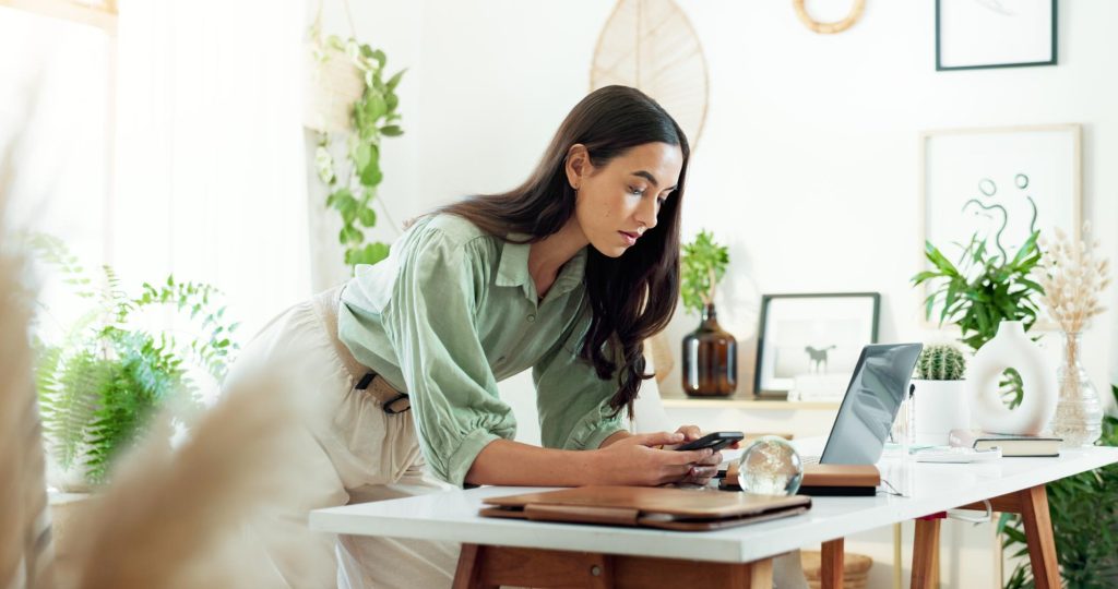 women at desk