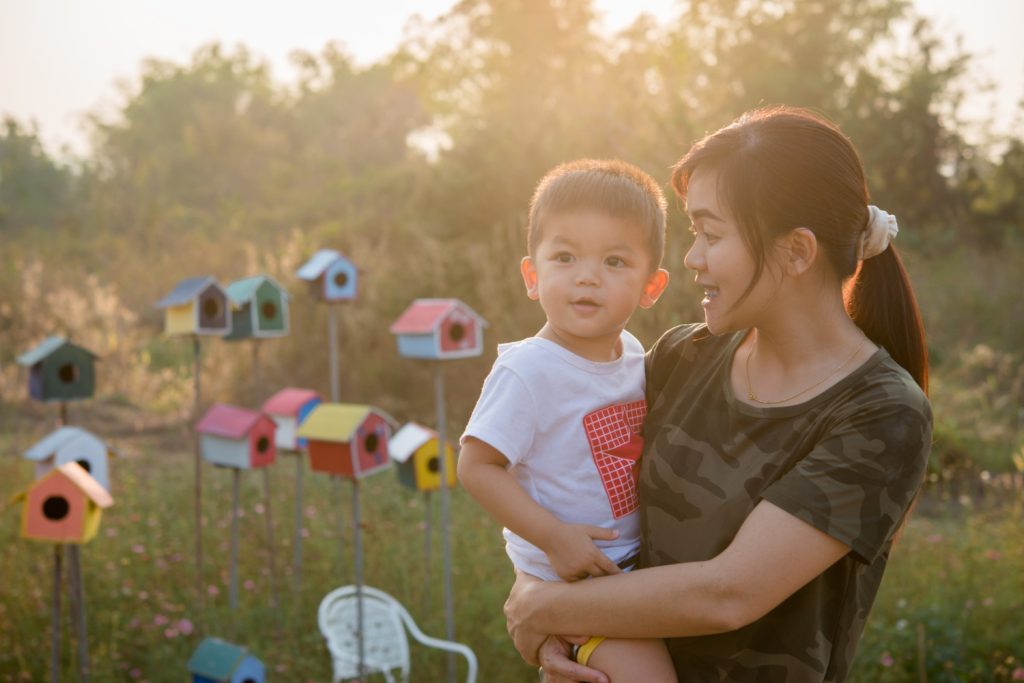 women and child