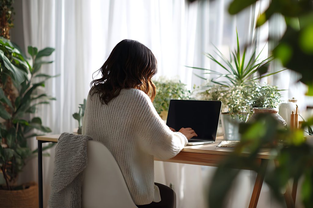 woman at computer